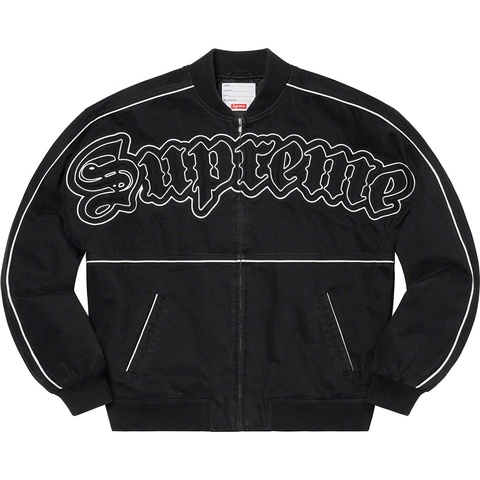 Twill Old English Varsity Jacket - Supreme