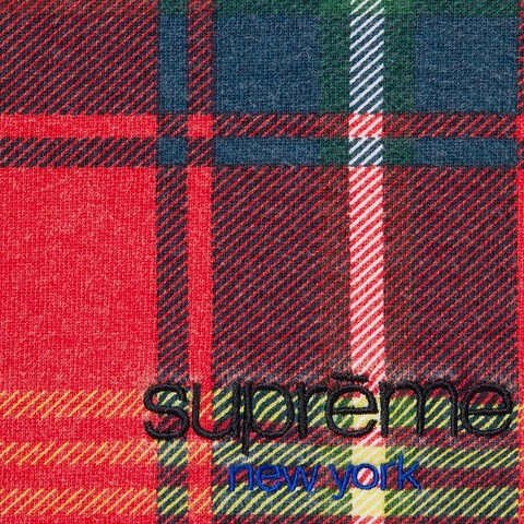 Supreme Plaid Sweatshort - Red