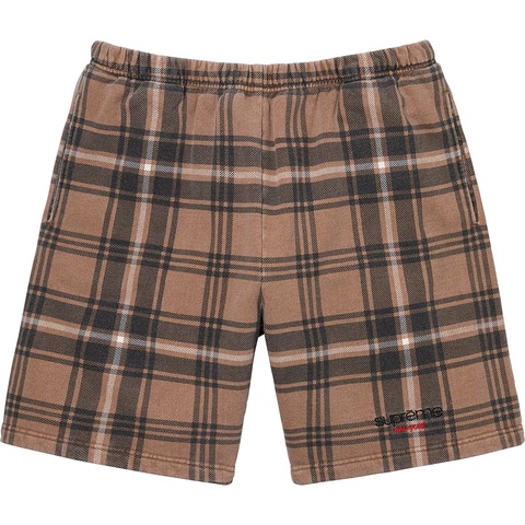 Supreme Plaid Sweatshort - Brown