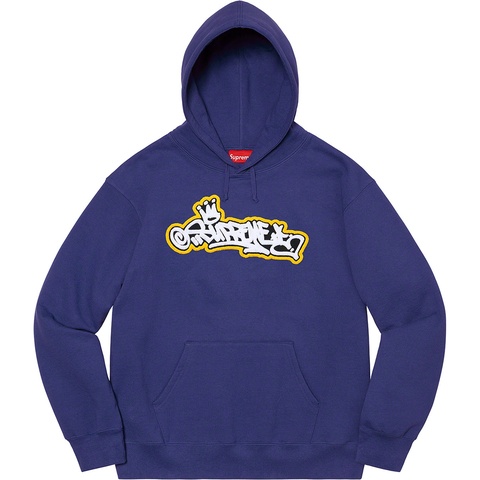Supreme Handstyle Hooded Sweatshirt - Washed Navy