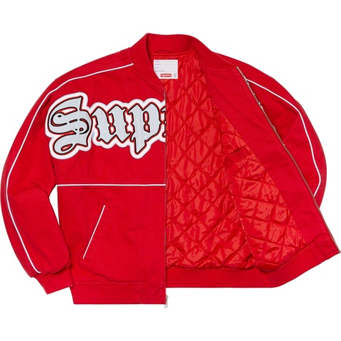 Twill Old English Varsity Jacket - Supreme