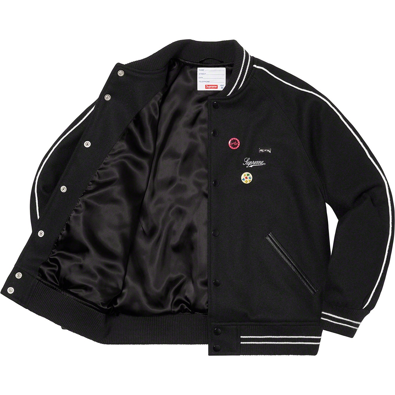 ジャケット・アウター Supreme Jamie Reid Varsity Jacket Jamie Reid It's All Bollocks Varsity Jacket – Supreme