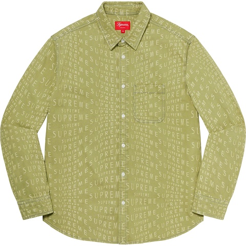 Warp Jacquard Logos Denim Shirt - Supreme
