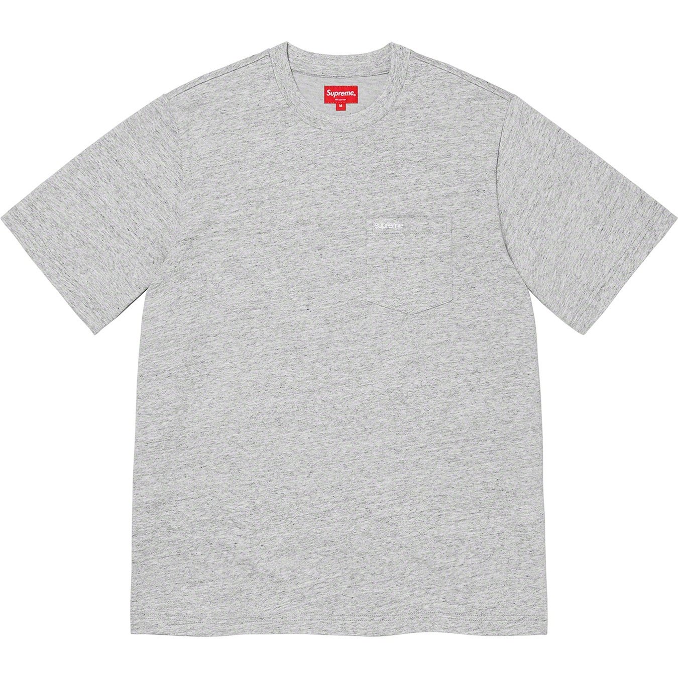 Supreme S S Pocket Tee (SS21) - Heather Grey - $60