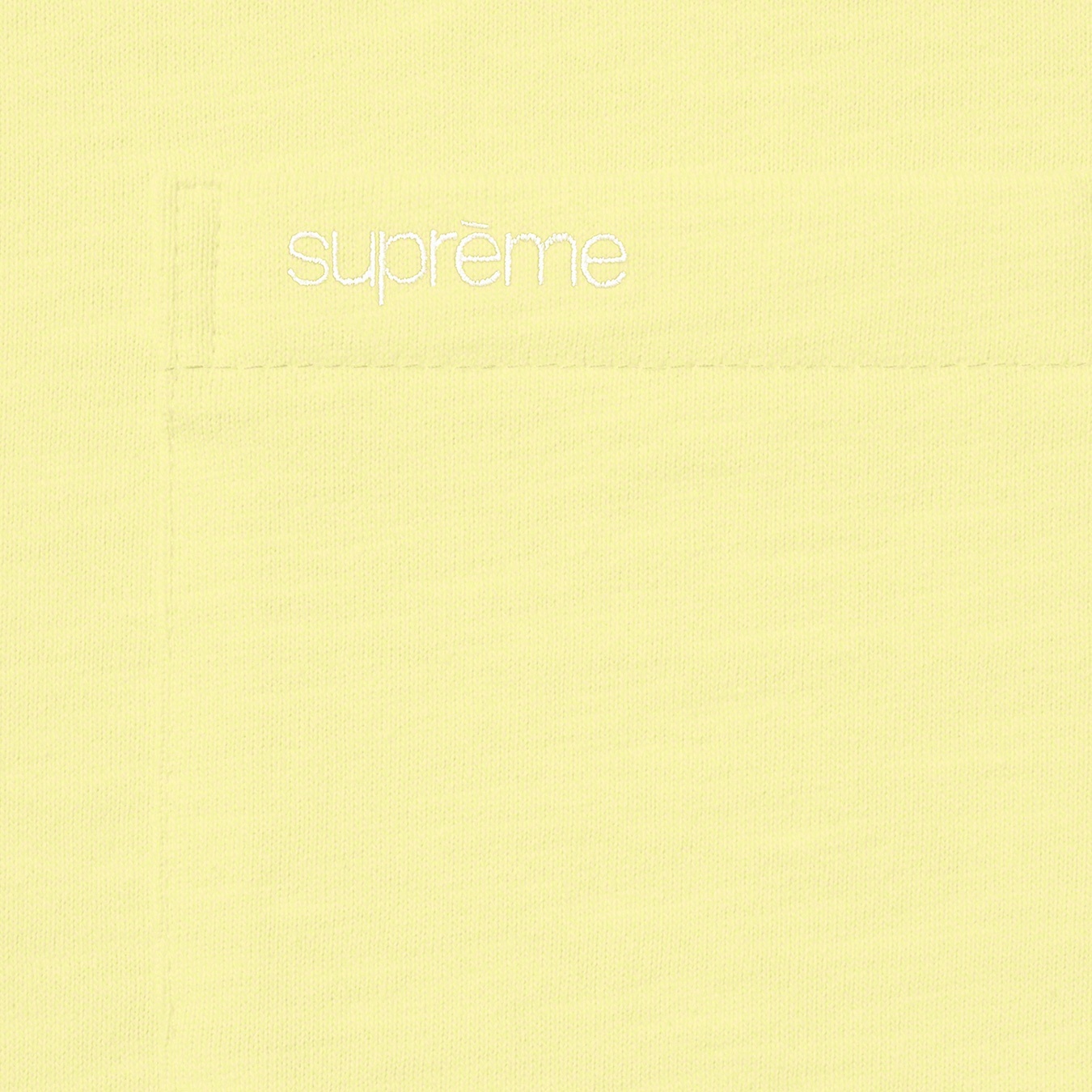 Supreme S S Pocket Tee (SS21) - Pale Yellow - $60