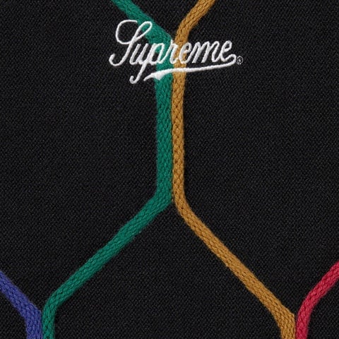 Supreme Hex Zip Up Polo - Black