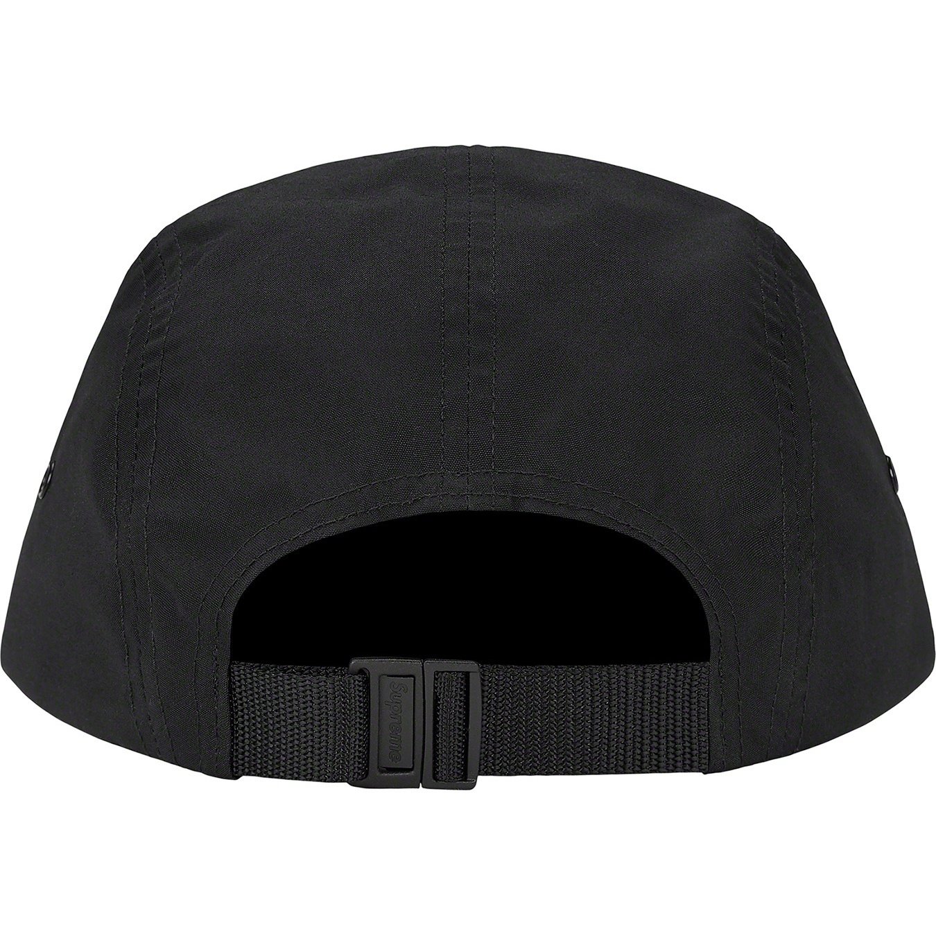 Supreme Reversed Label Camp Cap (SS21) - Black - $48