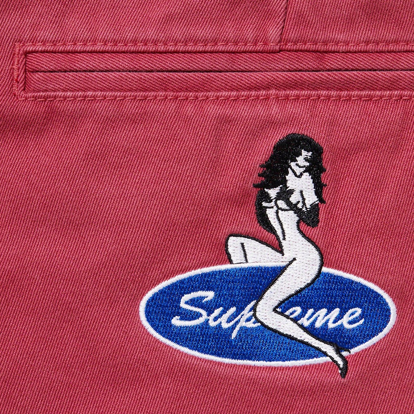 Supreme Pin Up Chino Pant (SS21) - Cardinal - $148