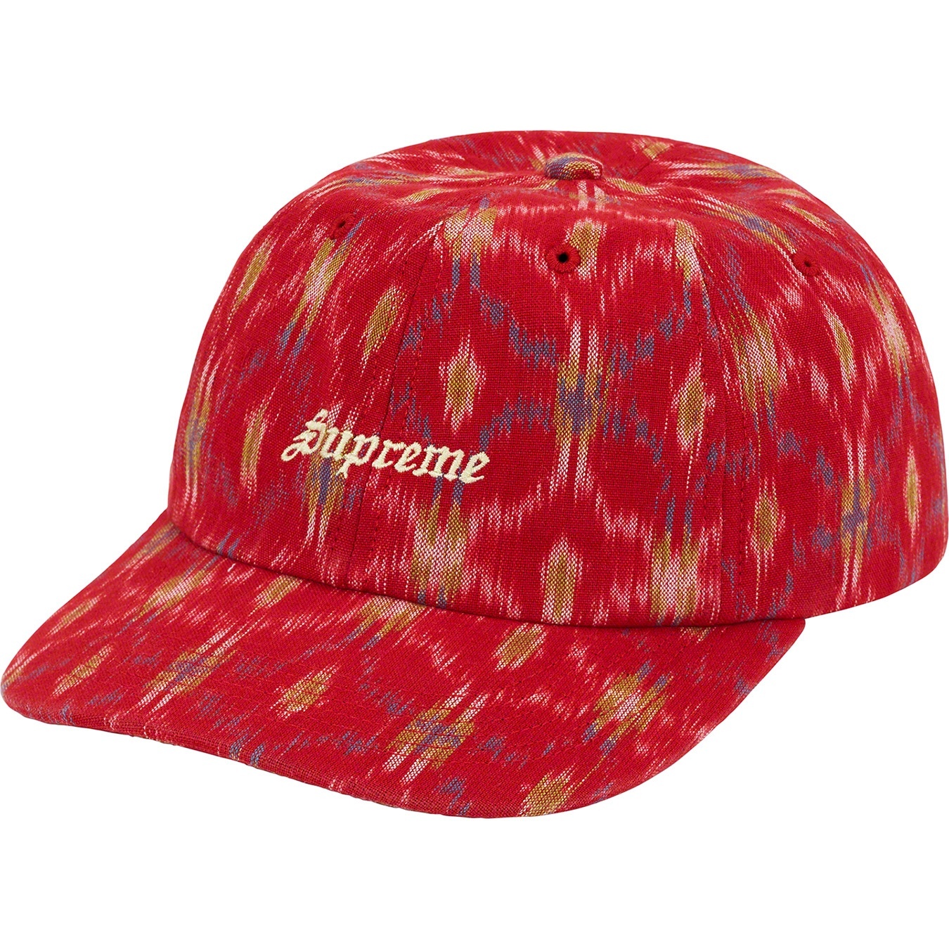Supreme Ikat 6-Panel (SS21) - Red - $48