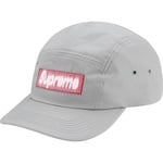 Supreme Reversed Label Camp Cap (SS21) - Grey