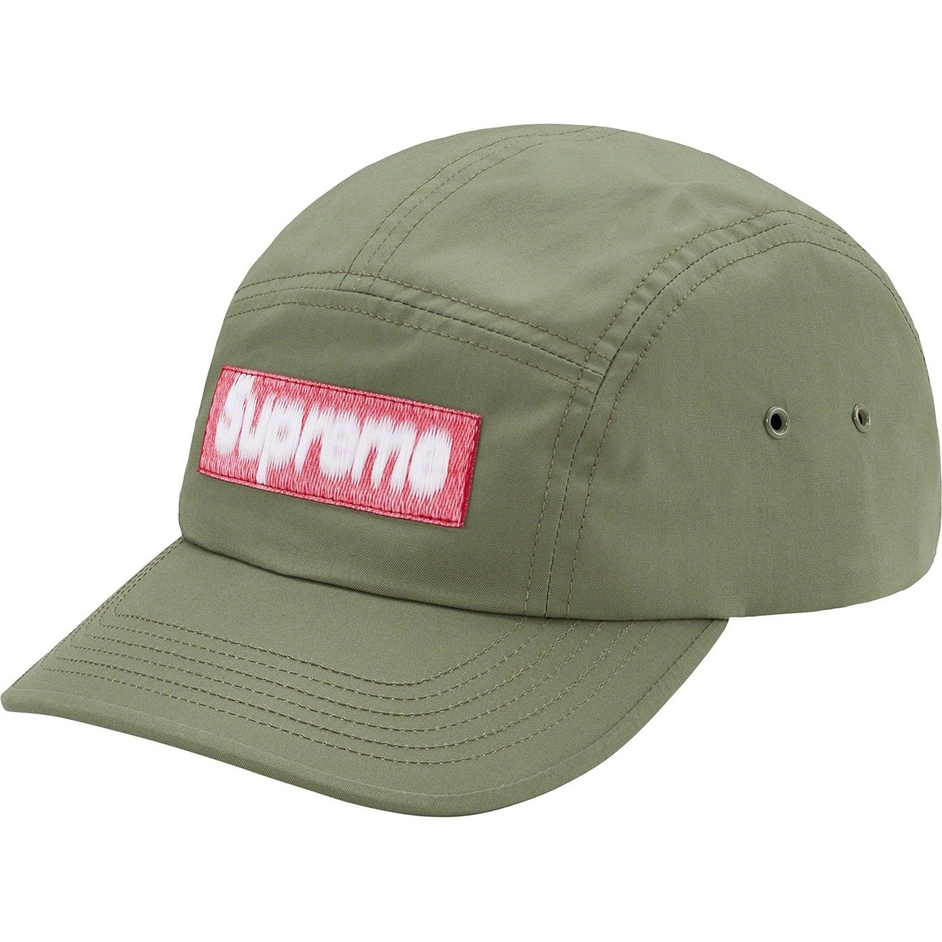 Supreme Reversed Label Camp Cap (SS21) - Olive - $48