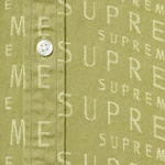Supreme Warp Jacquard Logos Denim Shirt (SS21) - Sage