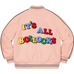 Supreme Jamie Reid Supreme It's All Bollocks Varsity Jacket (SS21) - Dusty Pink