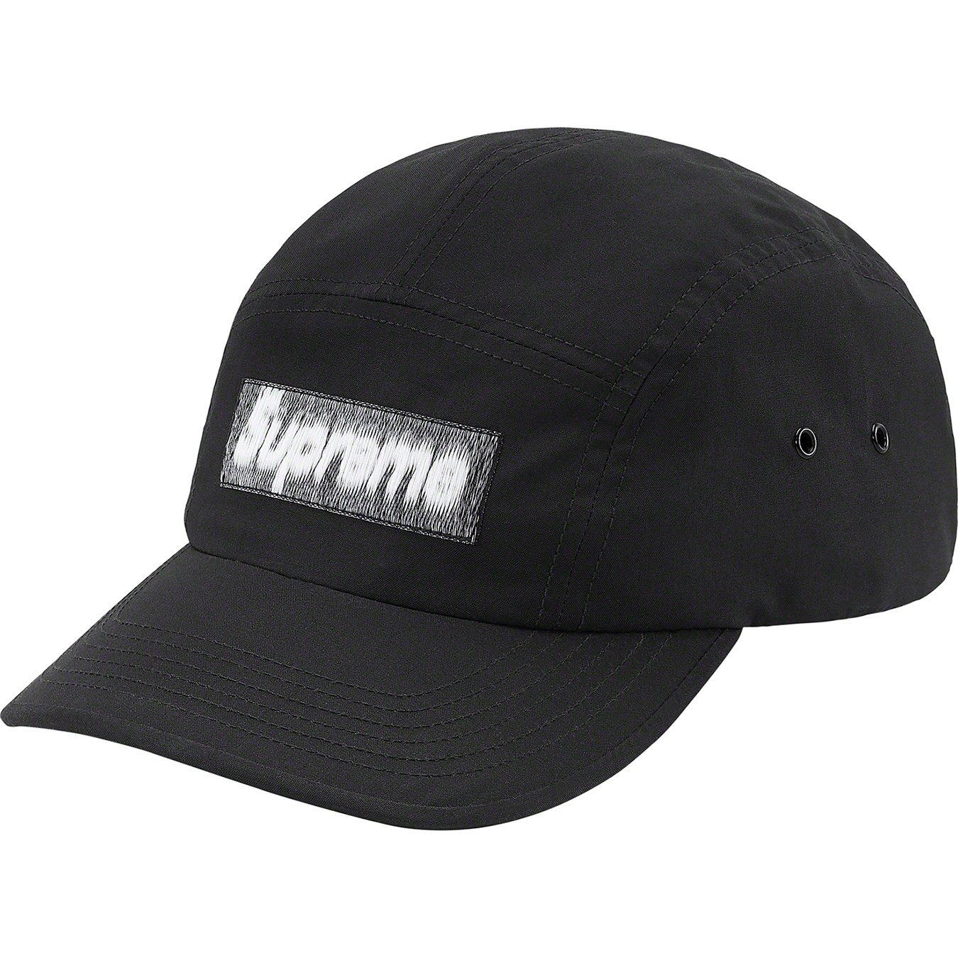 Supreme Reversed Label Camp Cap (SS21) - Black - $48