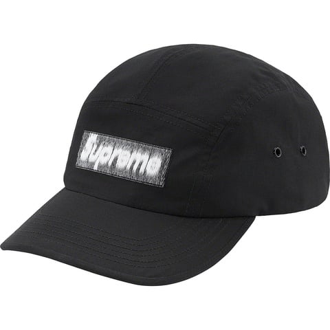 Supreme Reversed Label Camp Cap - Black