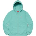 Supreme Small Box Zip Up Hooded Sweatshirt (SS21) - Dusty Aqua