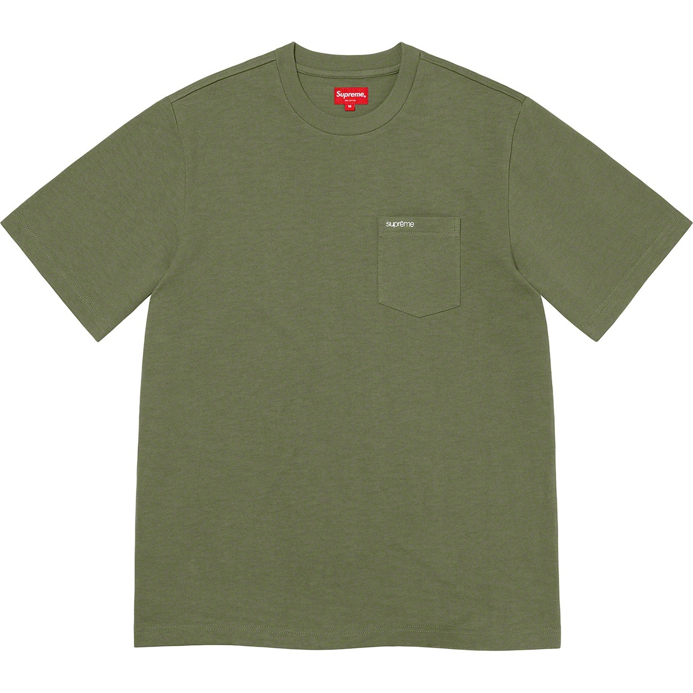 Supreme S S Pocket Tee (SS21) - Light Olive - $60
