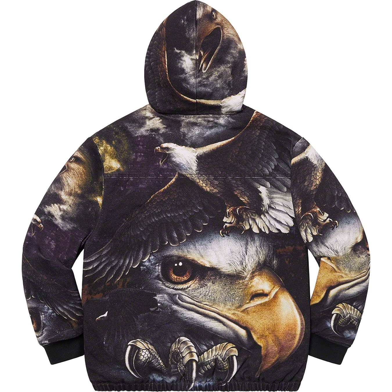 Supreme Eagle Hooded Work Jacket (SS21) - Black - $198