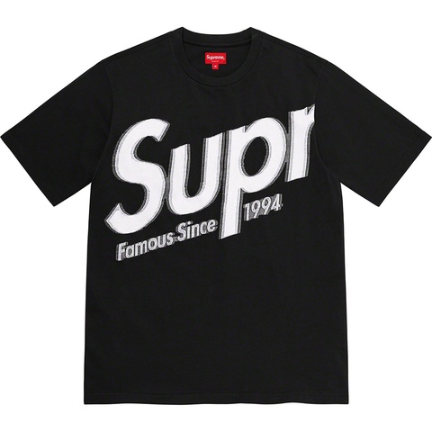 Supreme Intarsia Spellout S/S Top - Black