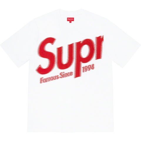Supreme Intarsia Spellout S/S Top - White