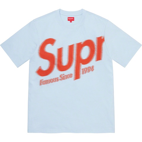Supreme Intarsia Spellout S/S Top - Light Blue