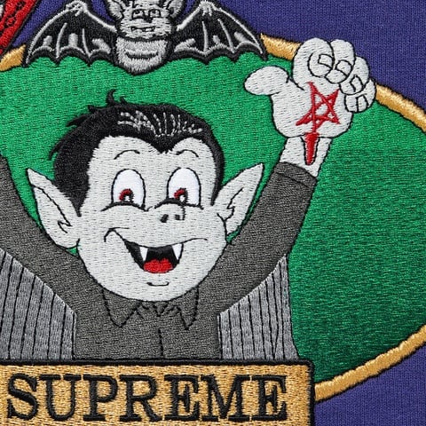 Supreme Vampire Boy Hooded Sweatshirt - Washed Navy