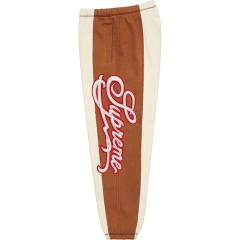 Supreme Paneled Script Sweatpant - Natural
