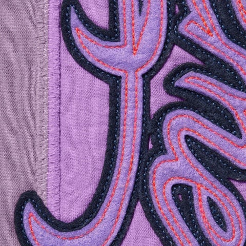 Supreme Paneled Script Sweatpant - Dusty Purple