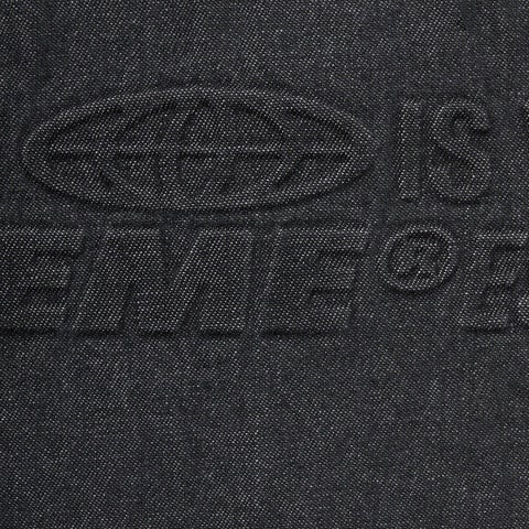 Supreme Embossed Denim S/S Shirt -  Black