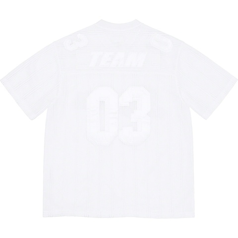 Supreme Mesh Stripe Football Jersey - White