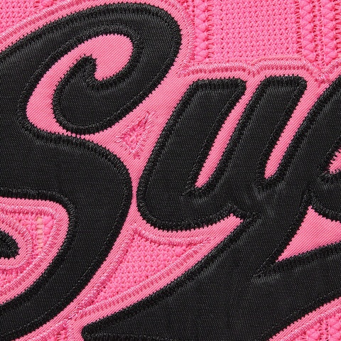 Supreme Mesh Stripe Football Jersey - Pink