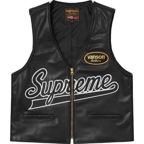 Supreme Supreme®/Vanson Leathers® Spider Web Vest - Black