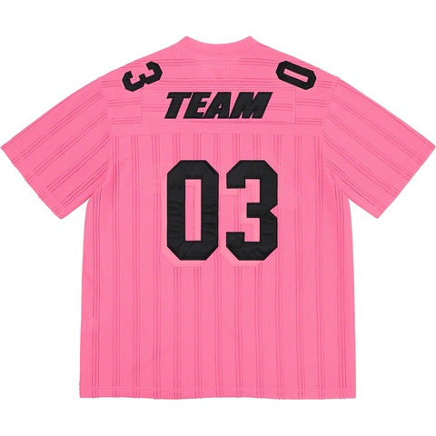Supreme Mesh Stripe Football Jersey - Pink