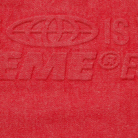 Supreme Embossed Denim S/S Shirt - Red