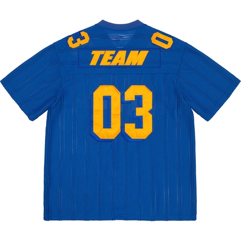 Supreme Mesh Stripe Football Jersey - Royal