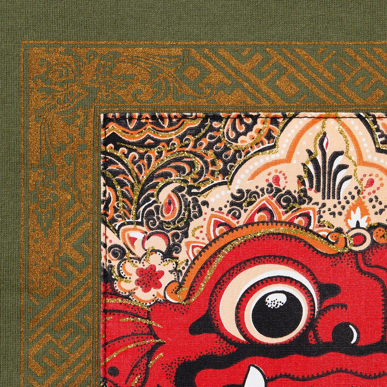 Supreme Barong Patch S S Top (SS21) - Olive - $78