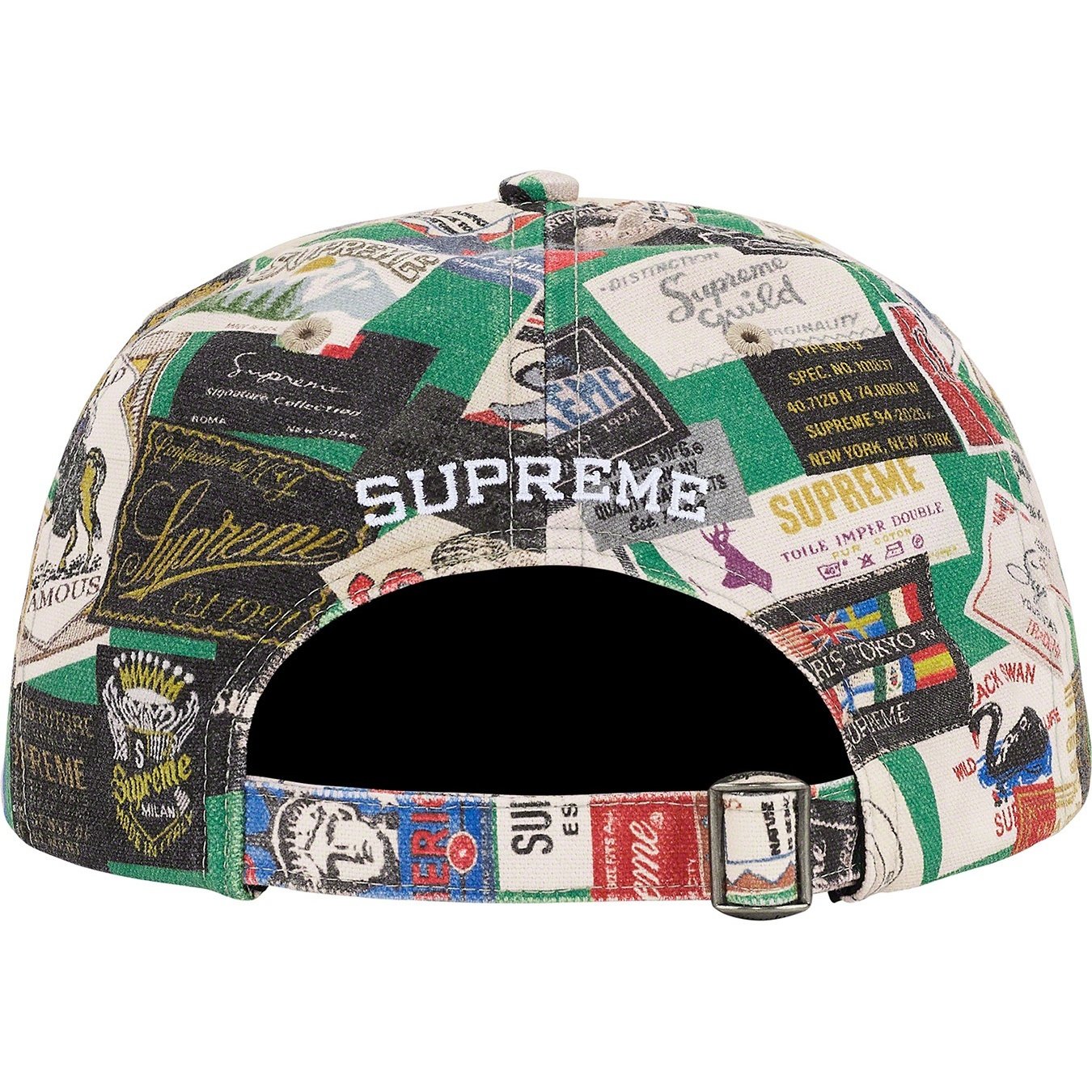 Supreme Labels 6-Panel (SS21) - Green - $48