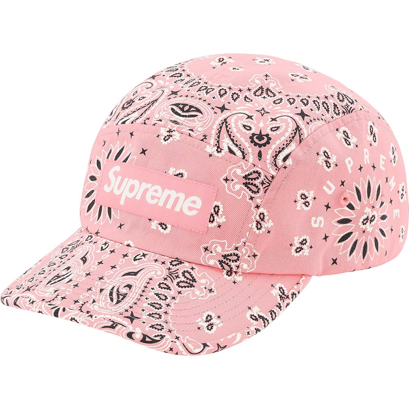 Supreme Bandana Camp Cap (SS21) - Pink - $48