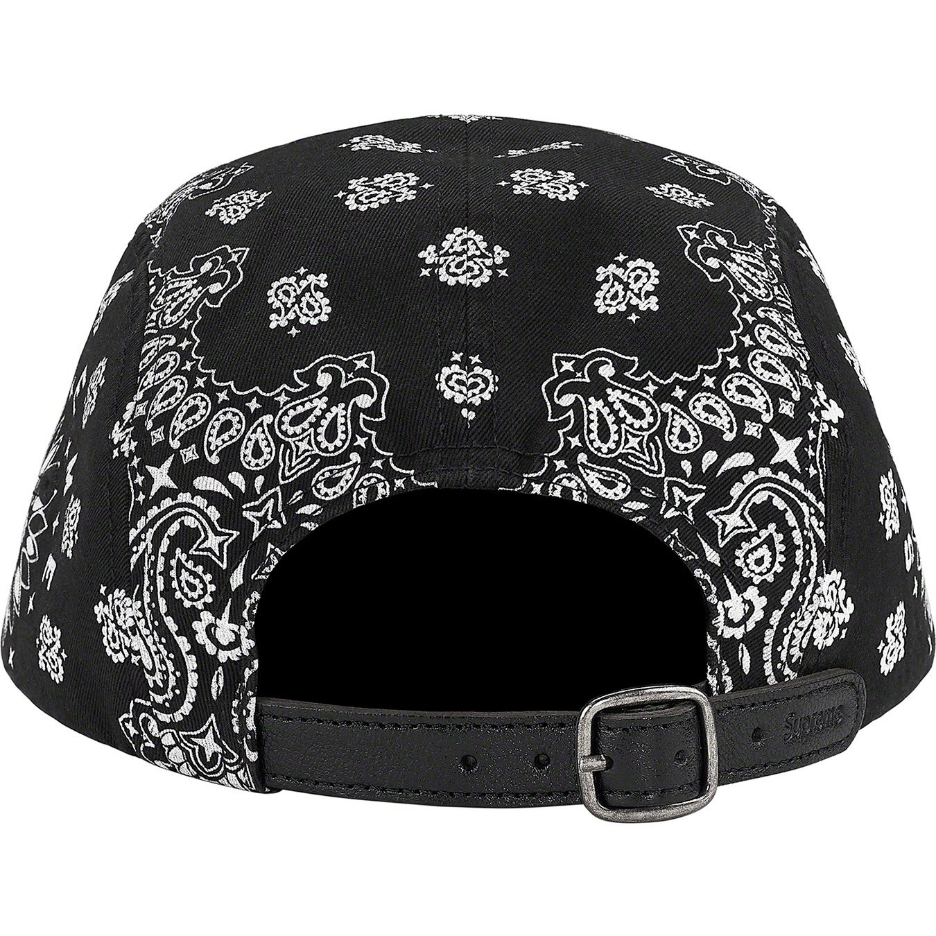 Supreme Bandana Camp Cap (SS21) - Black - $48