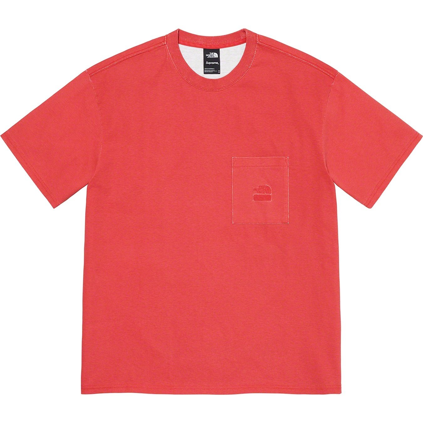 Supreme Supreme The North Face Pigment Printed Pocket Tee (SS21) - Red - $60
