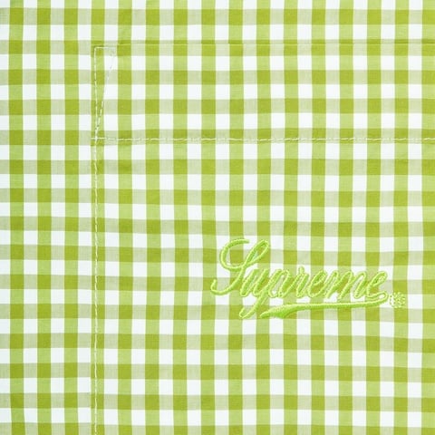 Supreme Gingham S/S Shirt - Lime