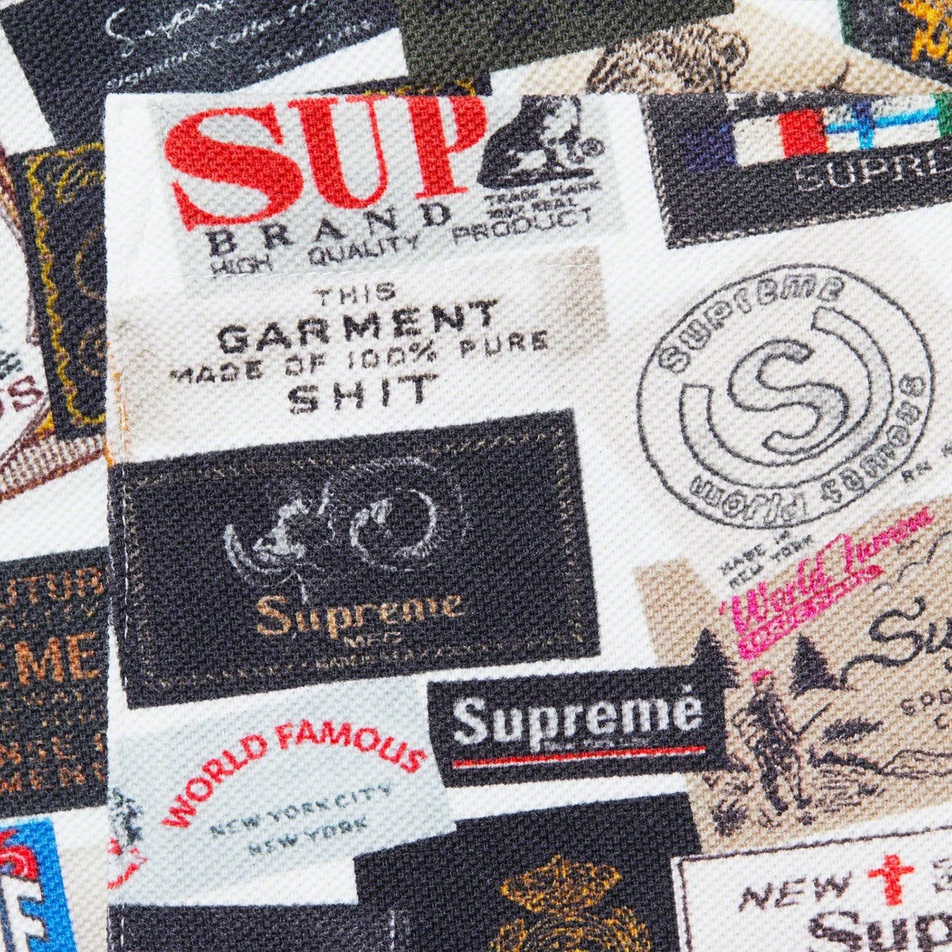 Supreme Labels Pique Short (SS21) - White - $110