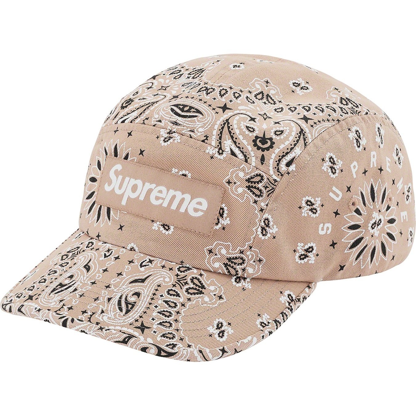 Supreme Bandana Camp Cap (SS21) - Tan - $48