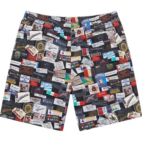 Supreme Labels Pique Short - Black