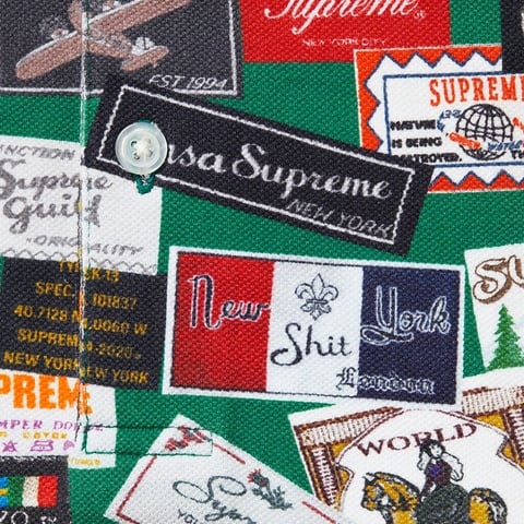 Supreme Labels Polo ポロシャツ Labels Polo - spring/summer 2021 - Supreme