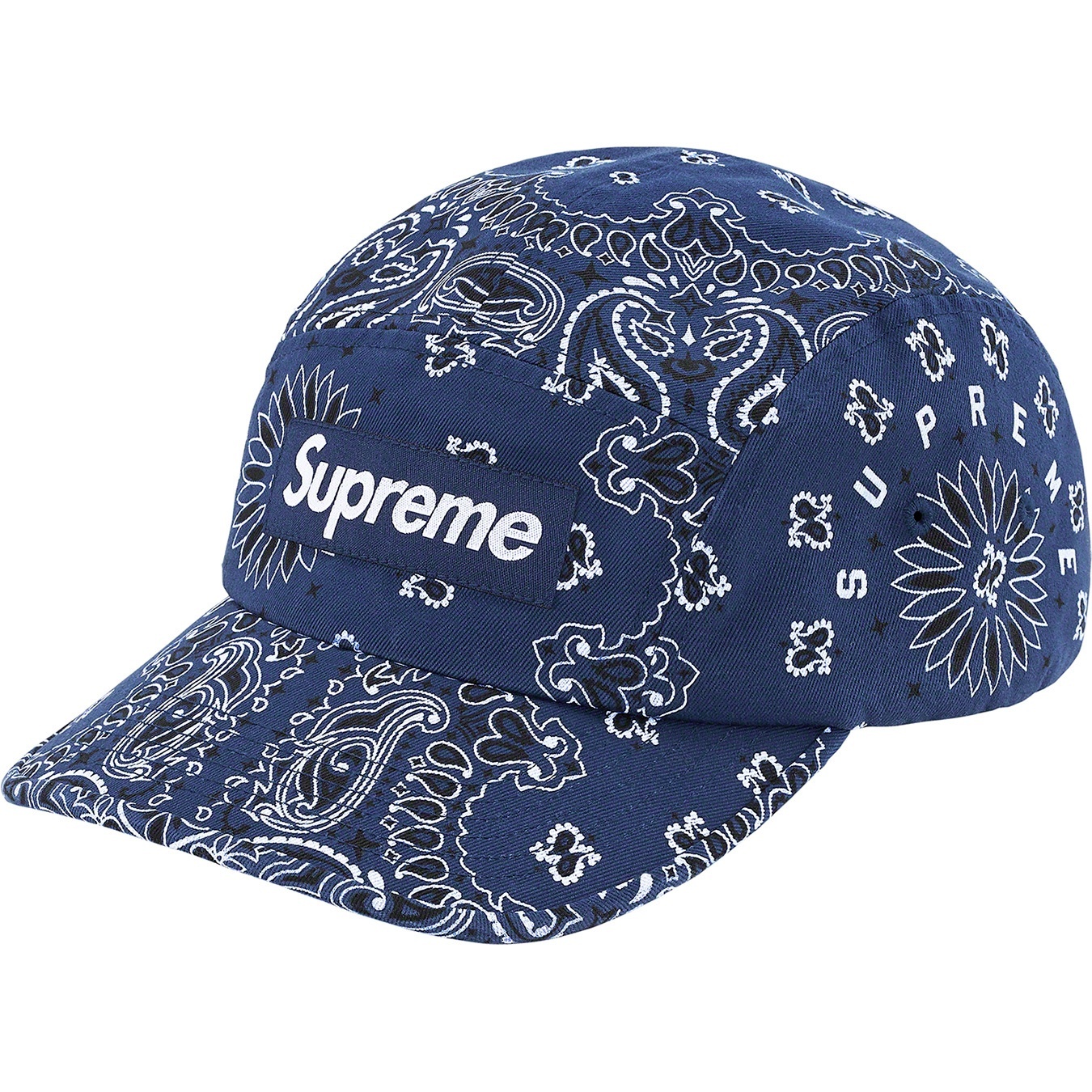 Supreme Bandana Camp Cap (SS21) - Navy - $48