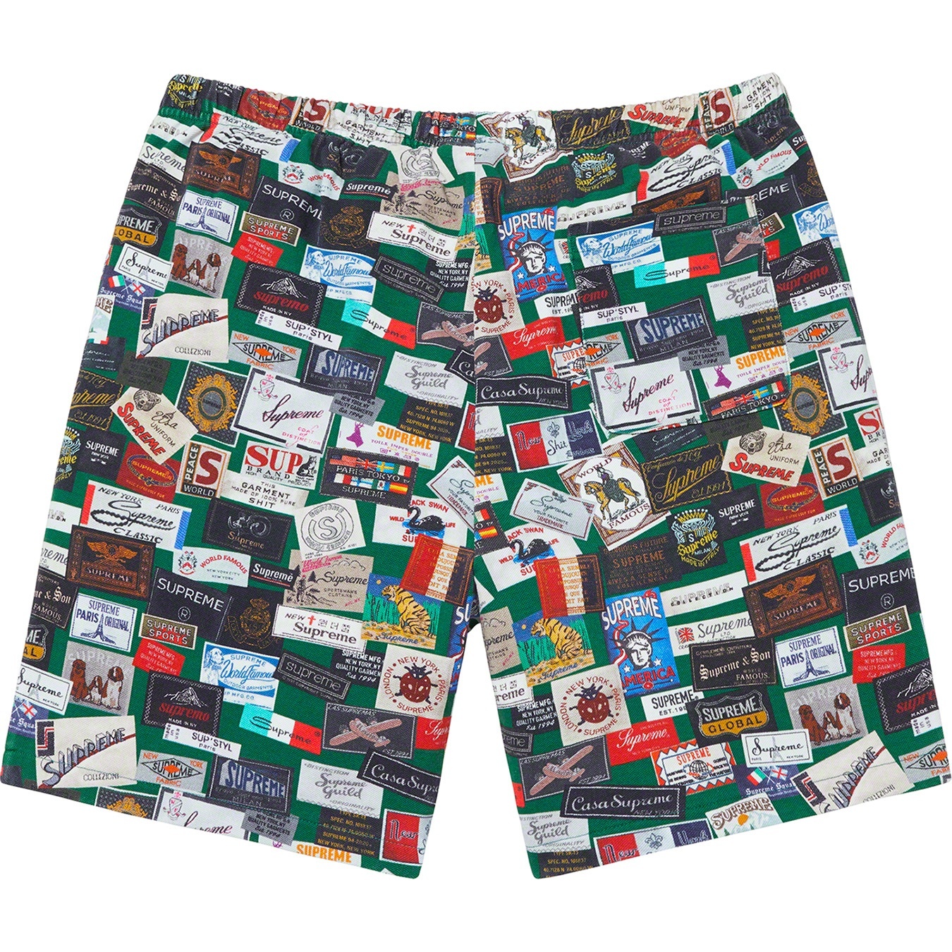 Supreme Labels Pique Short (SS21) - Green - $110