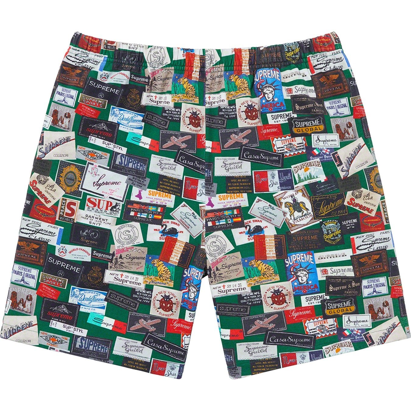 Supreme Labels Pique Short (SS21) - Green - $110