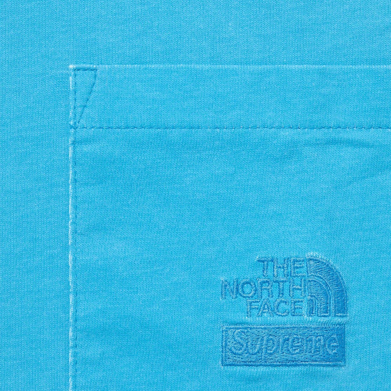 Supreme Supreme The North Face Pigment Printed Pocket Tee (SS21) - Turquoise - $60