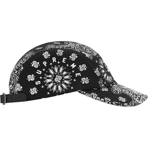 Supreme Bandana Camp Cap - Black